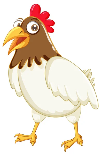 Illustrazione Personaggio Cartone Animato Pollo — Vettoriale Stock