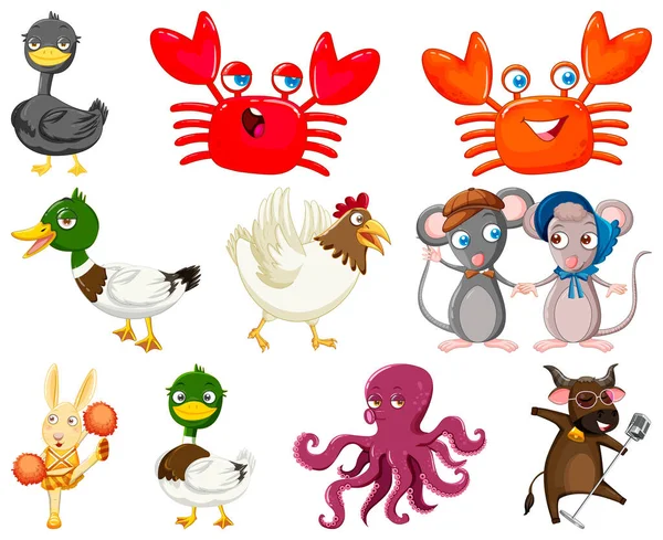 Sevimli hayvanlar mutlu gülümseme çizim ile