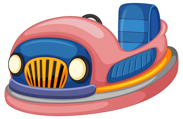 Cartoon Bumper Car White Background Illustration — Archivo Imágenes Vectoriales