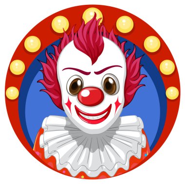 Kırmızı burunlu karikatür palyaçosu