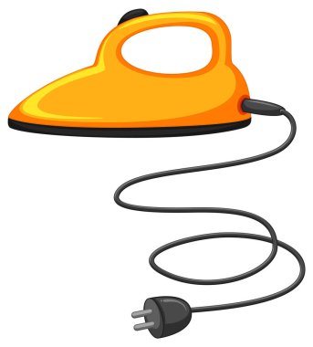 Sarı renkli gösterimde elektrikli ütü