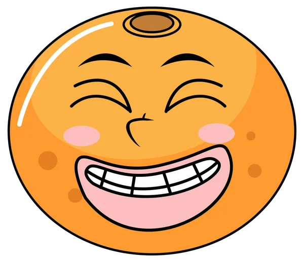 Orange Happy Smile Illustration — Stok Vektör