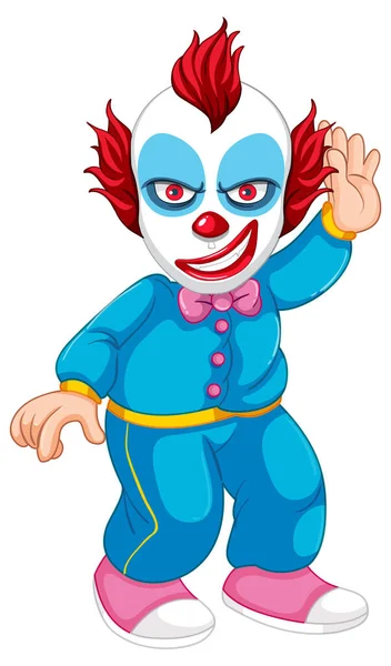 Clown Blauwe Outfits Illustratie Stockvector