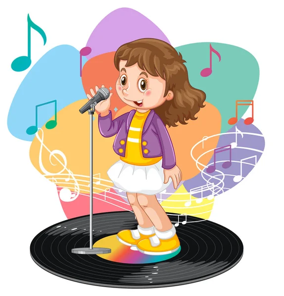 Doodle Children Music Instrument Melody Illustration — 스톡 벡터