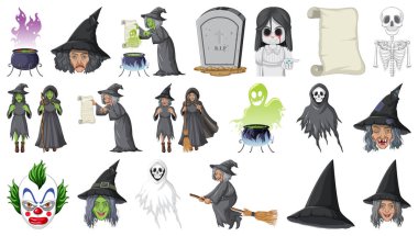 Cadılar Bayramı korkunç canavar resimleriyle dolu.