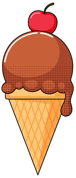 Helado Sobre Fondo Blanco Ilustración — Vector de stock