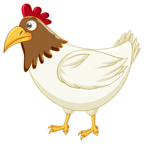 Illustrazione Personaggio Cartone Animato Pollo — Vettoriale Stock