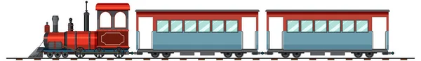 Ατμομηχανή Τρένο Vintage Στυλ Εικονογράφηση — Διανυσματικό Αρχείο