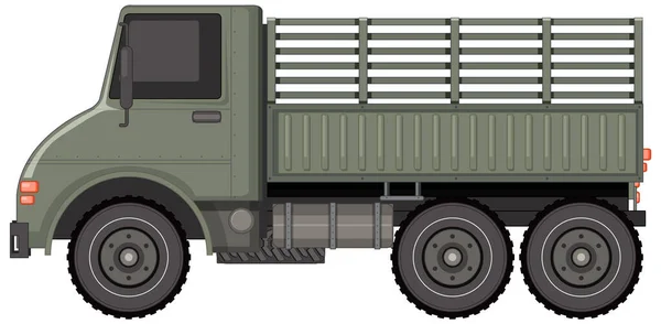 Military Vehicle White Background Illustration — Stok Vektör