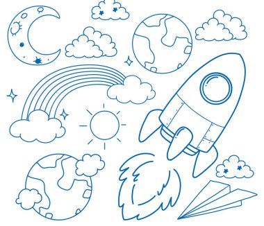 Doodle tasarım seti illüstrasyonuName