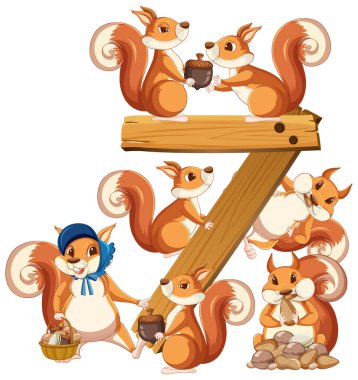 Yedi numaralı resimde yedi sincap var.