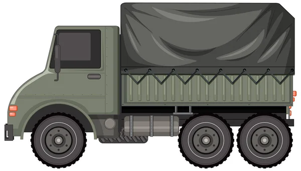 Military Vehicle White Background Illustration — Vettoriale Stock