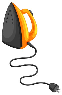 Sarı renkli gösterimde elektrikli ütü