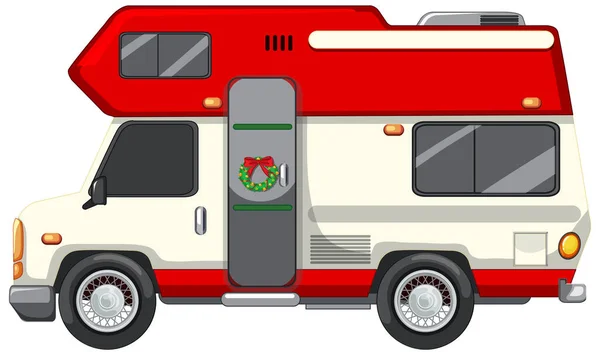 Campervan Motorhome White Background Illustration — ストックベクタ