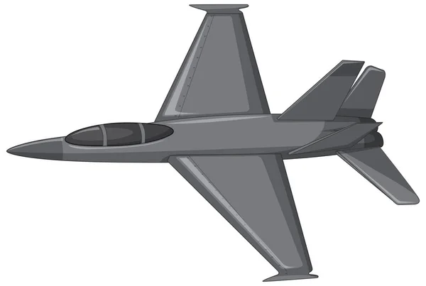 Ένα Στρατιωτικό Αεροσκάφος Λευκό Φόντο Εικονογράφηση — Διανυσματικό Αρχείο