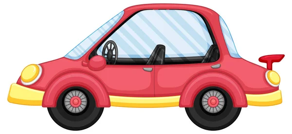 Red Car Cartoon Style Illustration — Stock Vector