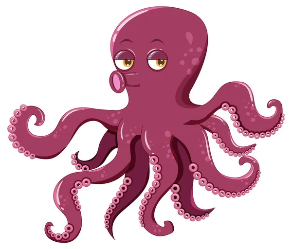 Octopus Cartoon Design Illustration — ストックベクタ