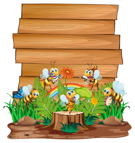 Tahta pano illüstrasyonlu böcek