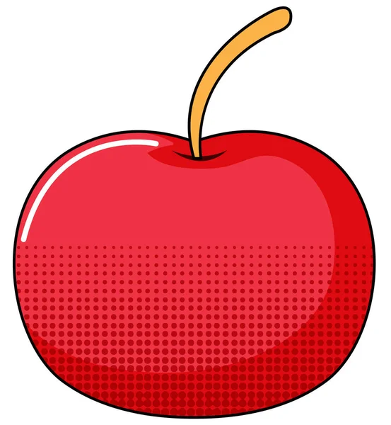 Manzana Simple Sobre Fondo Blanco Ilustración — Vector de stock