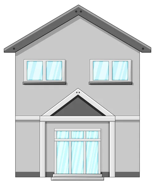House Gray Walls Illustration — Stock Vector
