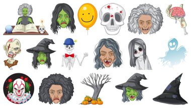 Cadılar Bayramı korkunç canavar resimleriyle dolu.