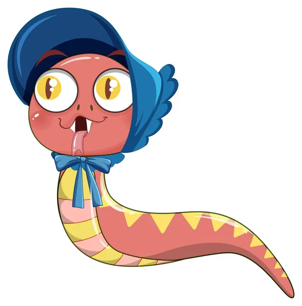 Cute Snake Cartoon Style Illustration — Stok Vektör