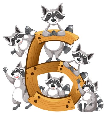 Altı numaralı resimde altı rakun var.