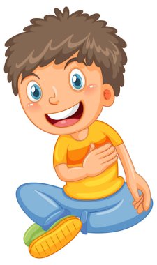 Happy bot cartoon character illustration