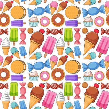 Kusursuz bir arkaplan tasarımı ve birçok tatlı çizimi.