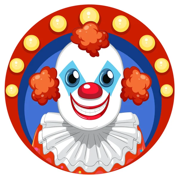 Cartoon Clown Red Nose Illustration —  Vetores de Stock