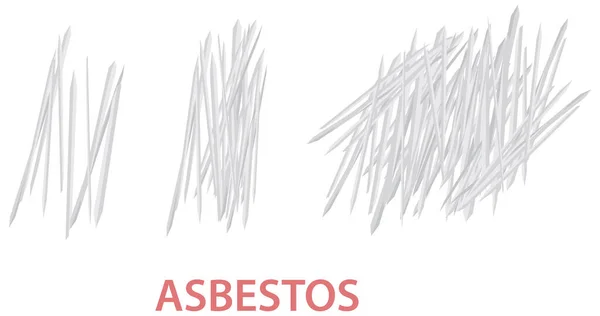 Zbliżenie Azbest Białym Tle Ilustracji — Wektor stockowy