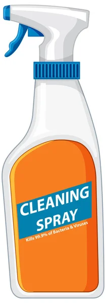 Ένα Μπουκάλι Spay Καθαρισμού Λευκό Φόντο Εικονογράφηση — Διανυσματικό Αρχείο