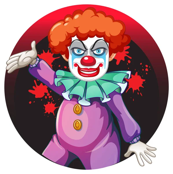 Cartoon Clown Red Nose Illustration — Vettoriale Stock
