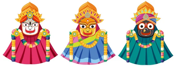 Индуистский Фестиваль Иллюстраций Ратха Ятра — стоковый вектор