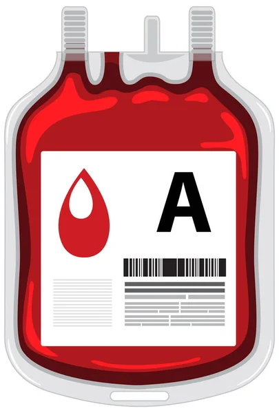 Type Blood Bag Illustration — Vector de stock
