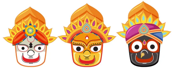 Ratha Yatra Hindu Festival India Illustration — ストックベクタ