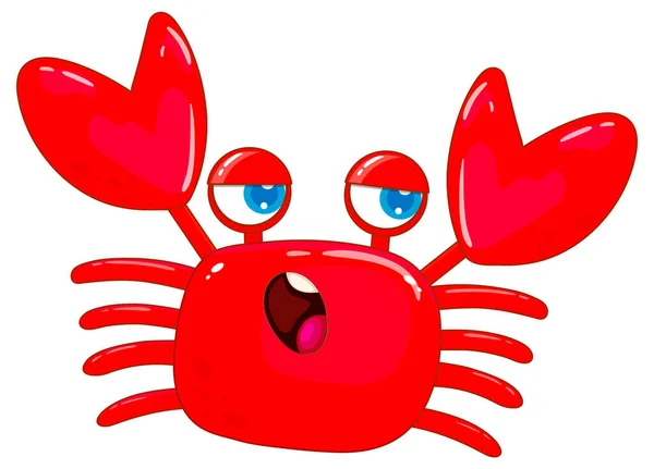 Red Crab Cartoon Design Illustration 로열티 프리 스톡 일러스트레이션