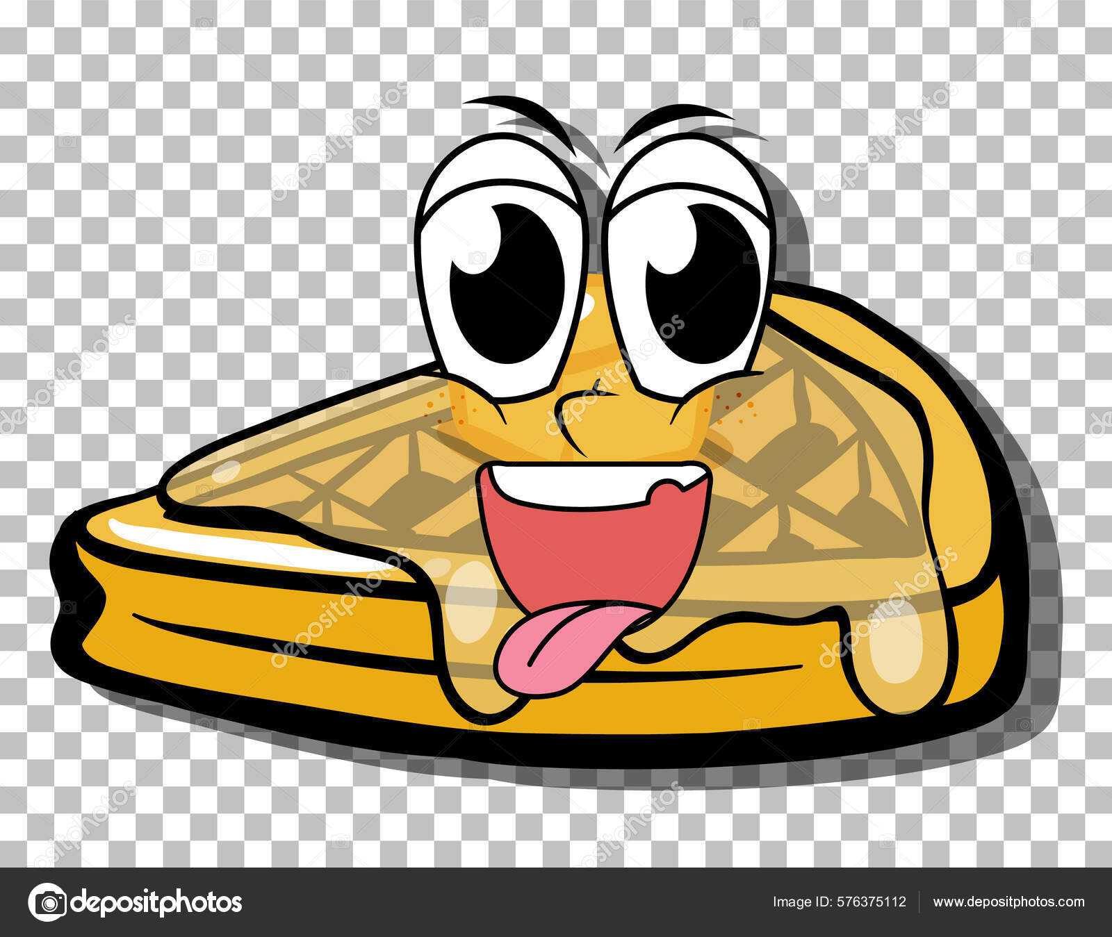 Waffle Cartoon Character Isolated Illustration Stock Vector Image by