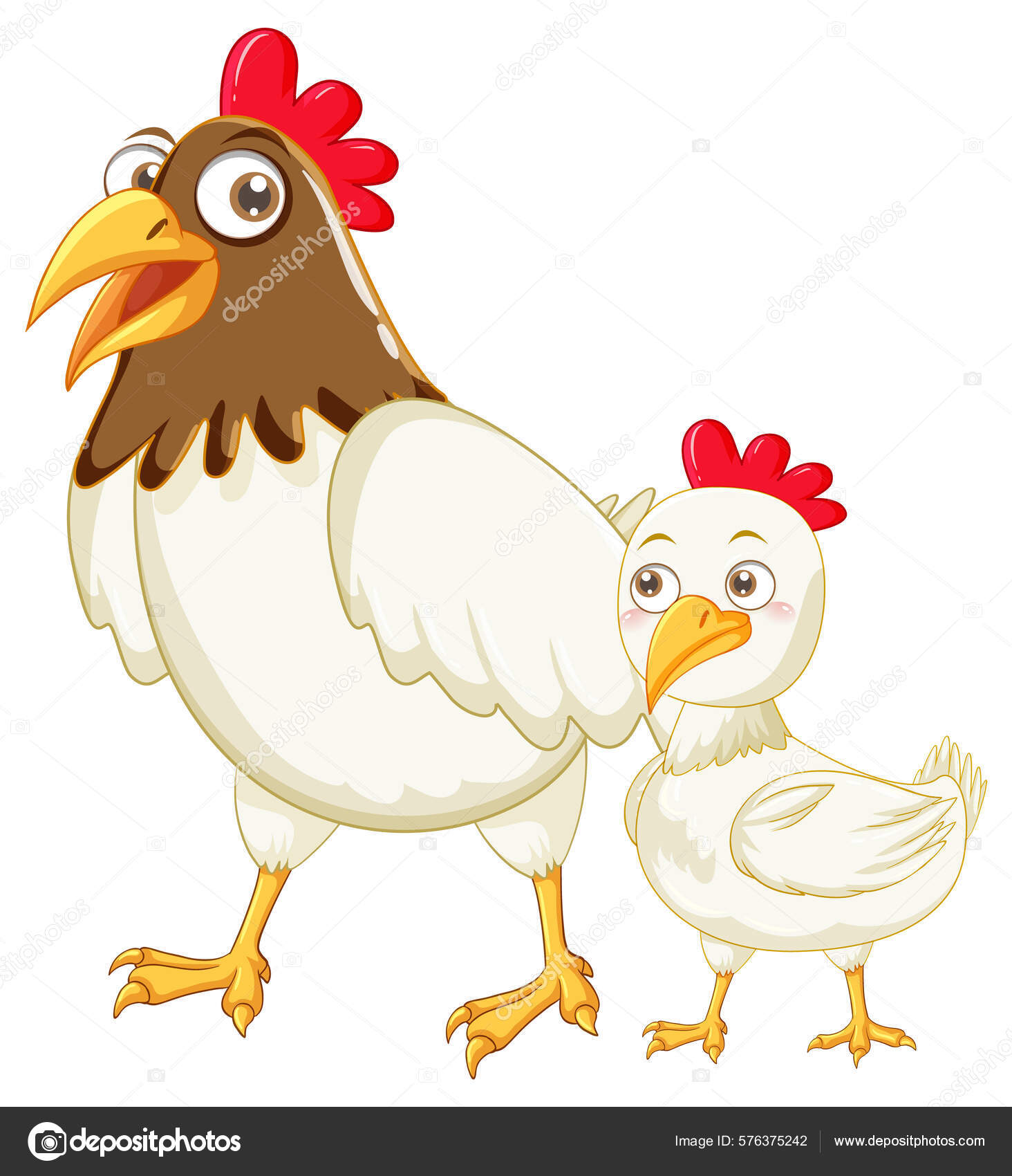 frango e filhotes desenho animado, ilustração do mãe galinha e filhotes  25548205 Vetor no Vecteezy