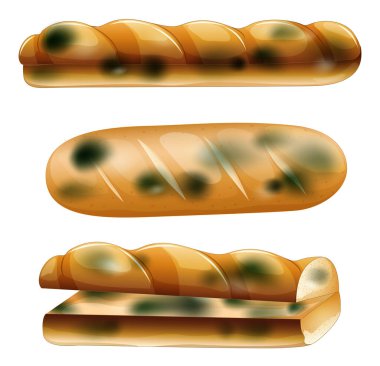 Kalıplı ve biçimsiz ekmek.