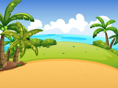 Açık deniz manzarası çizimi