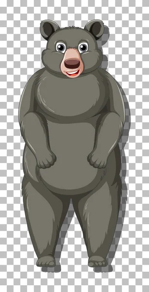 Black Bear Cartoon Character Isolated Illustration — ストックベクタ