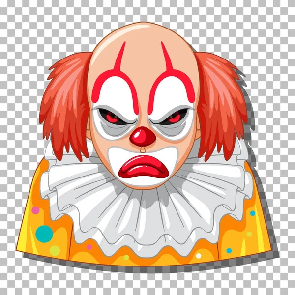 Enge Clown Hoofd Raster Achtergrond Illustratie — Stockvector