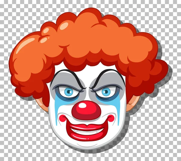 Enge Clown Hoofd Raster Achtergrond Illustratie — Stockvector