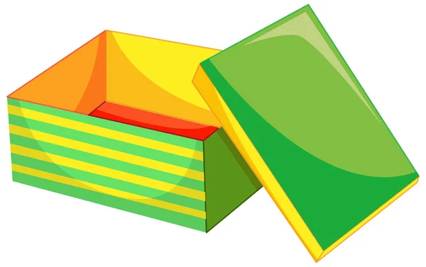 Une Boîte Cadeau Colorée Sur Fond Blanc Illustration — Image vectorielle