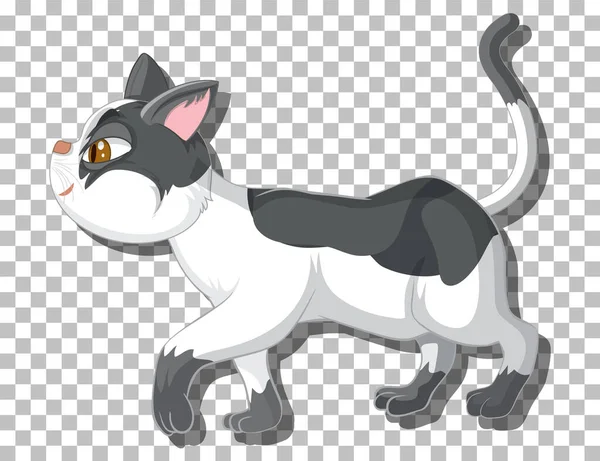 Gatto Camminare Cartone Animato Personaggio Illustrazione — Vettoriale Stock