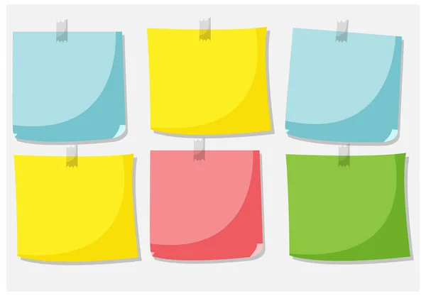 Set Van Verschillende Kleuren Notitieblok Illustratie — Stockvector