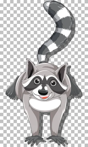 Cute Raccoon Cartoon Character Illustration — Stock Vector