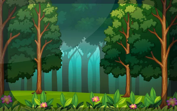 Fantasy Fairy Forest Background Illustration — Stock Vector