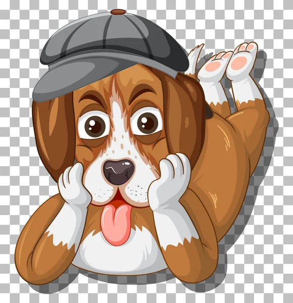 Beagle Hond Cartoon Karakter Illustratie — Stockvector